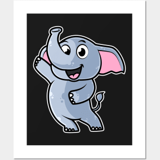 Cute Elephant Dancer - Dance for kids Kawaii Neko Anime print Posters and Art